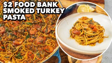 $2 Food Bank Smoked Turkey Pasta