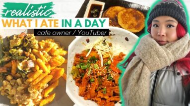 REALISTIC What I Ate in a Day VLOG | Living Alone | DAY IN MY LIFE as a YouTuber & Cafe Owner