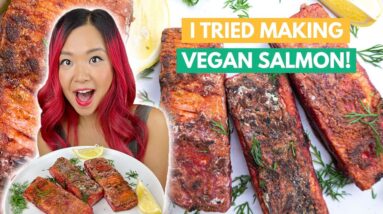 I Tried Making VEGAN SALMON!!! *Mind blown* (Recipe Test)