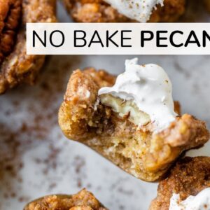 MINI PECAN PIE | no bake, vegan recipe