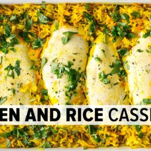 TURMERIC CHICKEN AND RICE CASSEROLE | easy & healthy dinner recipe