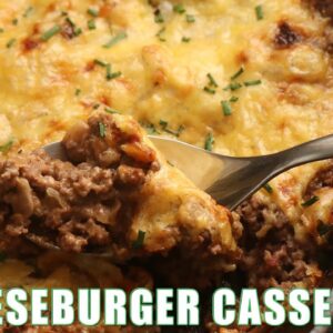 YOU MUST try this ONE PAN Keto cheeseburger casserole