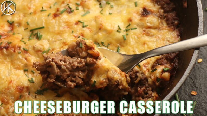 YOU MUST try this ONE PAN Keto cheeseburger casserole