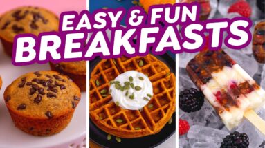 3 Easy & Fun Breakfast Ideas – Waffles, Muffins & Popsicles!