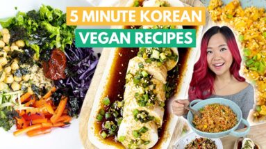 5 MINUTE LAZY KOREAN VEGAN RECIPES / Easy Korean Recipes