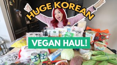 HUGE VEGAN KOREAN GROCERY HAUL 🇰🇷❤️ H-Mart Vegan Haul